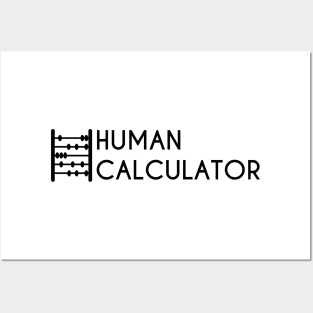 Human Calculator (Abacus) Black Posters and Art